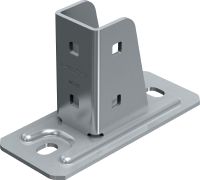 MC-CB Galvanised connector for fastening MC installation channels perpendicularly to concrete substructures with higher load requirements indoors