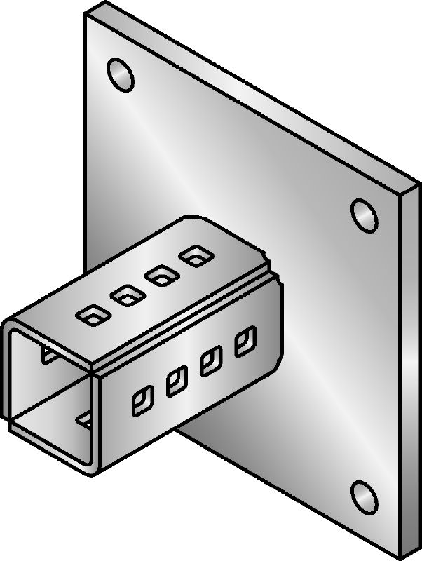 MIC-C-DH Baseplate Hot-dip galvanised (HDG) baseplate for fastening MI-90 girders to concrete for heavy-duty applications