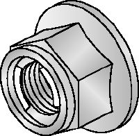M10-SL Hex locknut Galvanised prevailing torque hexagon nut with self-locking mechanism for use indoors