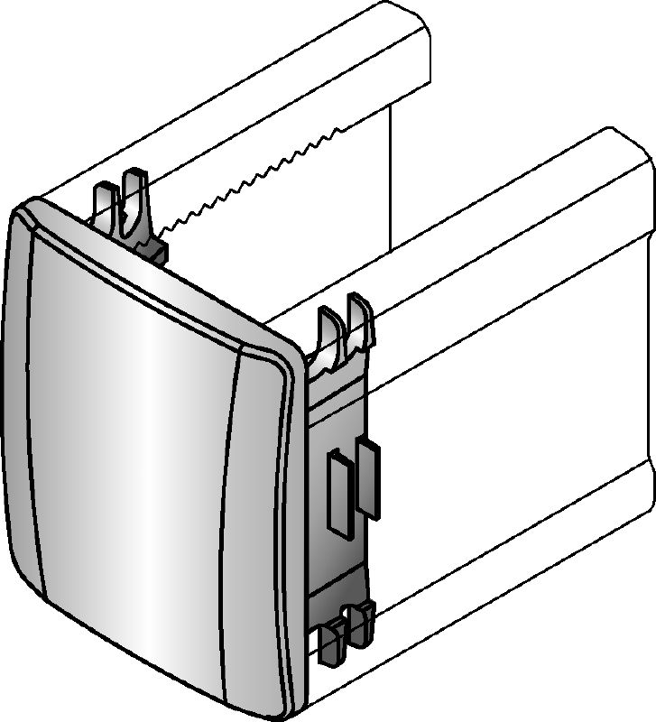 MM-E Channel end cap Channel end cap for covering the ends of Hilti MM strut channels