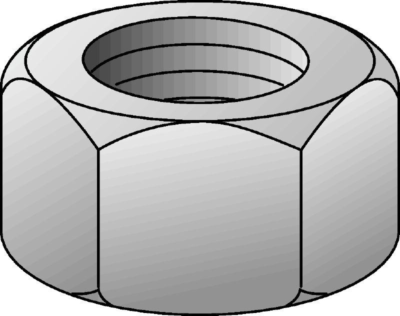 Flat washer DIN 9021 M12 zinced Galvanised grade 8 hexagon nut corresponding to DIN 934