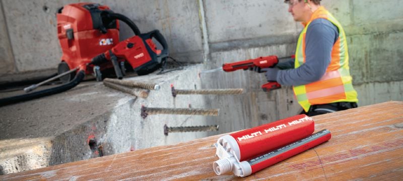 HIT-HY 200-R V3 Adhesive anchor Ultimate-performance injectable hybrid mortar with approvals for post-installed rebar connections and anchoring structural steel baseplate Applications 1