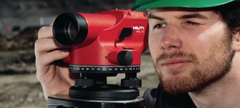 POL 15 Optical level Optical level for everyday levelling tasks with 28x magnification Applications 1
