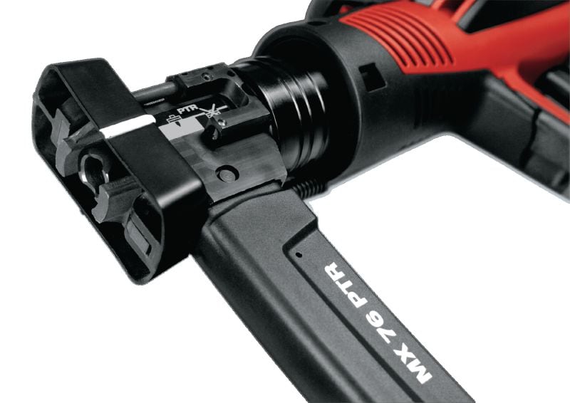 DX 76 PTR Powder-actuated tool Semi-automatic, high-productivity, powder-actuated nailer for fastening metal decks