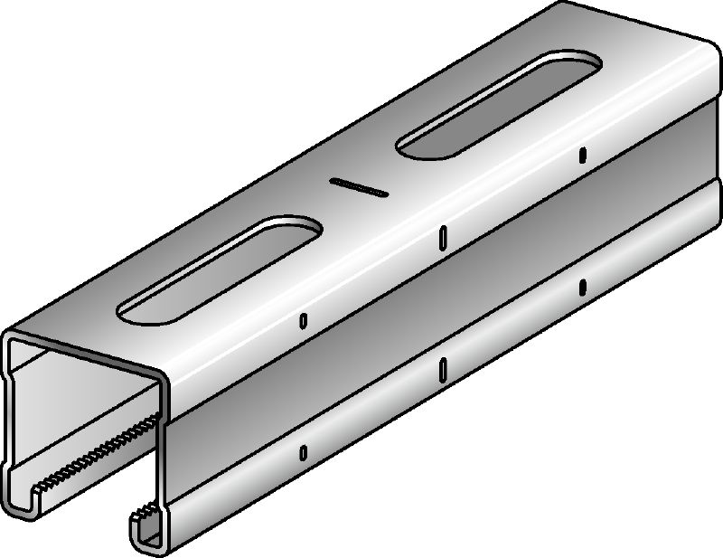 MQ-41-HDG plus C-Channel profile hot-dip galvanised (HDG plus) C-Channel profile for medium-duty applications