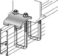 MQT Galvanised beam clamp for connecting MQ strut channels directly to steel beams