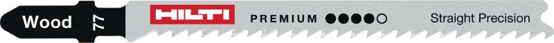 Jig saw blades for wood (precision) Jig saw blades for cutting straight, precise queues in soft wood and plywood