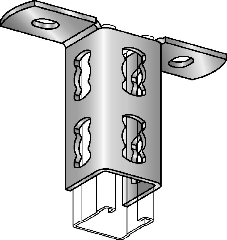 MQV-R Channel connector Stainless steel (A4) channel connector used as a longitudinal extender for MQ strut channels