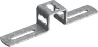 MIC-MI/MQ-X Hot-dip galvanised (HDG) connector for fastening MQ strut channels perpendicular to MI girders