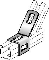 MQW-3/135 Angle bracket Galvanised 45- or 135-degree angle for connecting multiple MQ strut channels