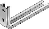 MQK-21-L bracket Galvanised C-Channel bracket for medium-duty applications