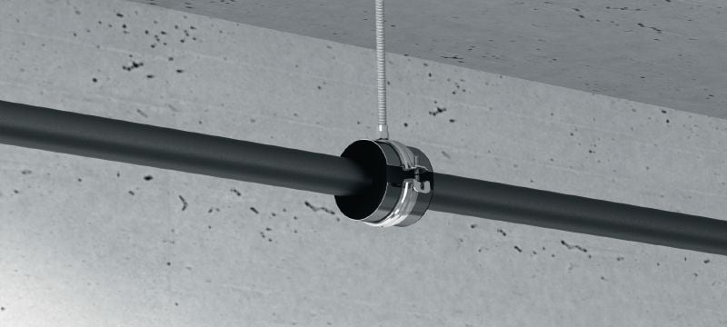 MIP-M Refrigeration pipe clamp (medium insulated) Galvanised pipe clamp for maximum productivity in refrigeration applications with an insulation thickness of 20-25 mm Applications 1