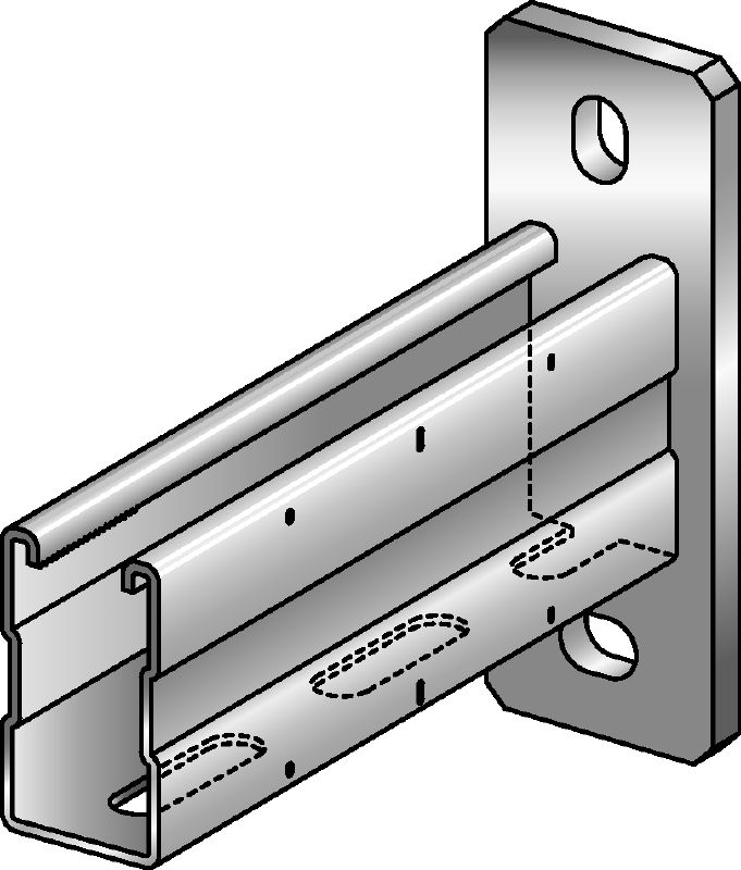 MQK-72 bracket Galvanised C-Channel bracket for medium-duty applications