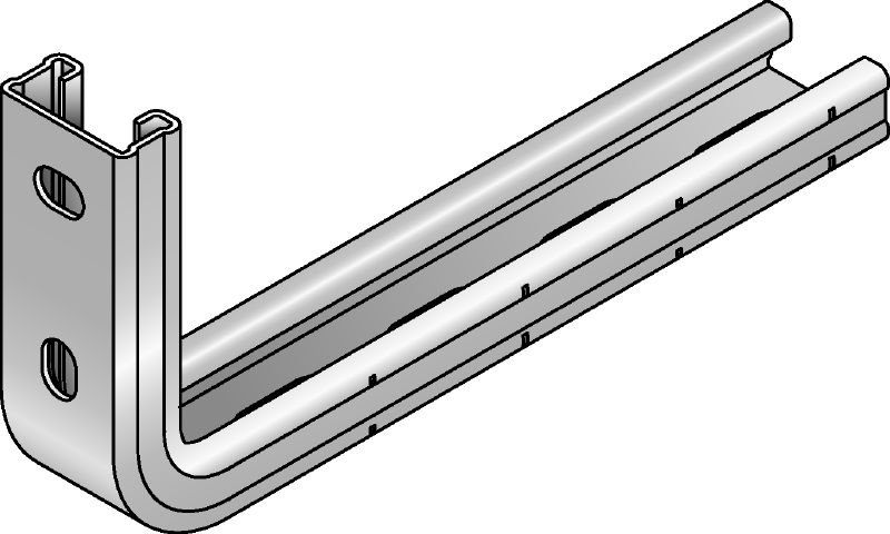 MQK-21-L bracket Galvanised C-Channel bracket for medium-duty applications