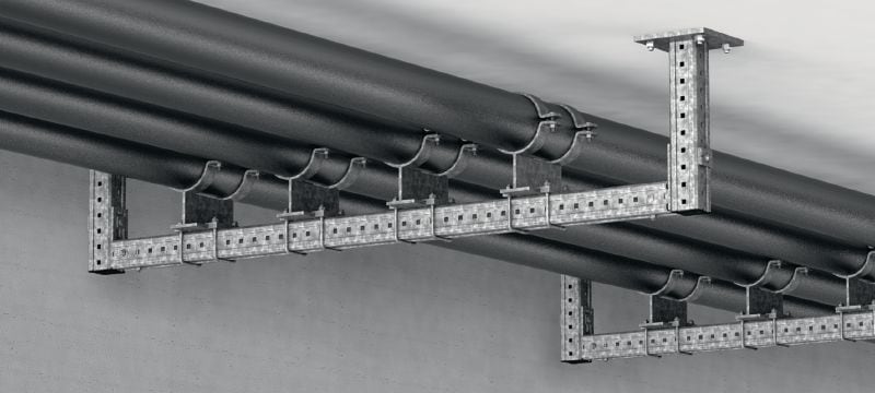 MIC-UH Connector Standard hot-dip galvanised (HDG) connector for fastening MI girders to one another Applications 1