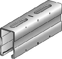 MQ-72 HDG ASTM Hot-dip galvanised (HDG, ASTM) 72 mm high MQ strut channel for medium/heavy-duty applications