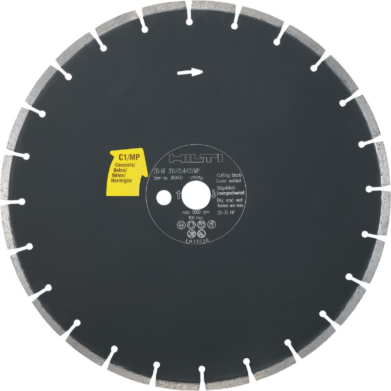 C1/MP Floor Saw Blade (Concrete) Premium floor saw blade (20-35 HP) for floor sawing machines – designed for cutting concrete