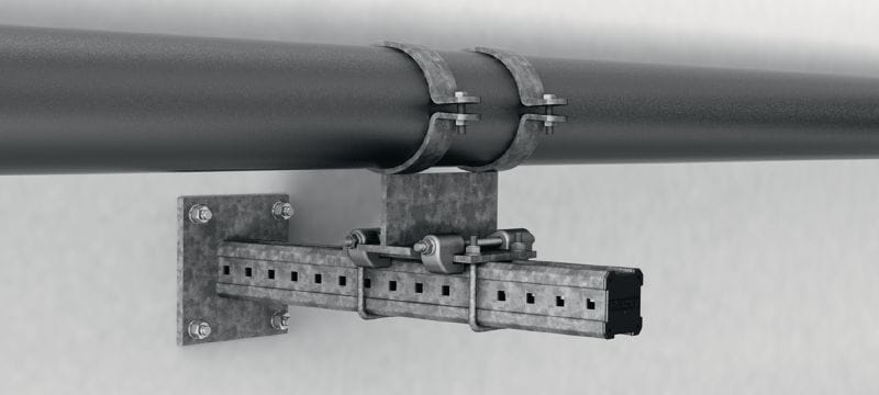 MIC-C120-DH bracket hot-dip galvanised (HDG) box profile bracket for connections to concrete in heavy-duty applications Applications 1