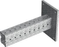 MIC-C120-DH bracket hot-dip galvanised (HDG) box profile bracket for connections to concrete in heavy-duty applications