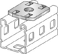 MC-PU OC-A Hot-dip galvanised (HDG) load distribution plate for use where threaded components/bolts are fitted through the open face of MC-3D installation channel outdoors