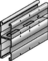 MQ-52-72 D-F Hot-dip galvanised (HDG) MQ installation double channel for medium/heavy-duty applications