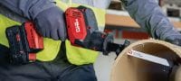 SR 4-22 One-handed reciprocating saw Compact and light cordless one-handed brushless reciprocating saw for everyday demolition and fast, precise cutting (Nuron battery platform) Applications 8