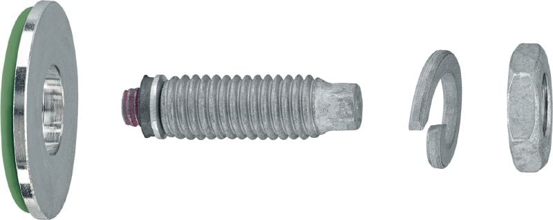 Electrical connector S-BT-EF HC Threaded screw-in stud (carbon steel, metric thread) for electrical connections on steel in mildly corrosive environments. Recommended maximal cross-section of connected cable: 120 mm²