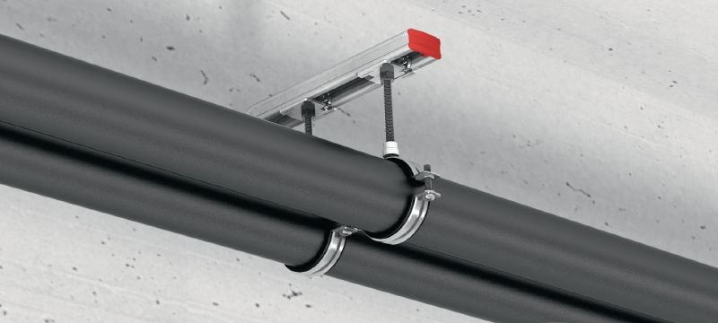 MQK-21-L Galvanised bracket with a 21 mm, high single MQ strut channel for medium-duty indoor applications Applications 1