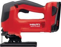 SJD 6-A22 Cordless jig saw Powerful 22V cordless jigsaw with top D-handle for a comfortable grip and superior control during curved cuts