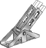 MQP Swivel base Galvanized pivoting base for fastening strut channels to concrete